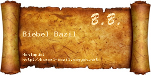 Biebel Bazil névjegykártya